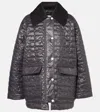 Ganni Glossy Finish Down Jacket In Phantom