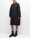 Ganni Single-breasted Quilted Jacket In Black