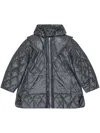 Ganni Quilted Short Jacket In Gray
