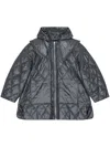 Ganni Quilted Short Jacket In Gray