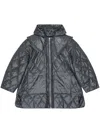 Ganni Quilted Short Jacket In Gray
