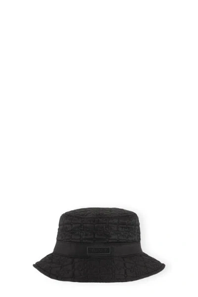 GANNI QUILTED TECH BUCKET HAT