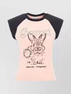 Ganni Basic Jersey Bunny Raglan T-shirt T-shirts Pink