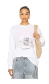 Ganni Oversized Printed Organic And Recycled Cotton-jersey Sweatshirt In Neutral