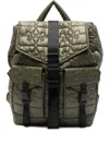 Ganni Nylon Backpack Quilt Pattern Top Handle In Black