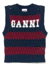 Ganni Multicolor Blue Striped Vest