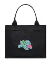 Ganni Recycled Cotton Large Tote Bag In Gray