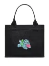 Ganni Recycled Cotton Large Tote Bag In Gray