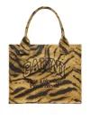 Ganni Large Tote Bag Made From Recycled Cotton In Brown