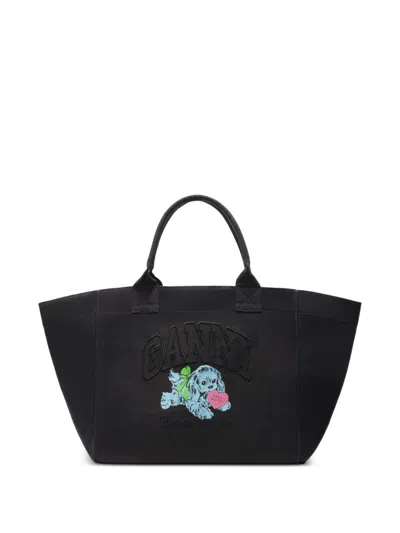 Ganni Recycled Cotton Xxl Tote Bag
