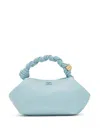 Ganni Ice Blue Handbag With A Braided Handle
