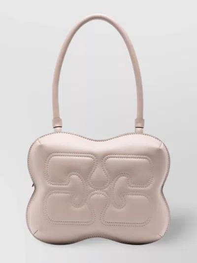 GANNI RECYCLED LEATHER HANDBAG FEATURING BUTTERFLY