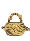 Ganni Recycled Leather Nano Handbag In Green
