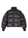 Ganni Recycled Nylon Puffer Jacket In Black