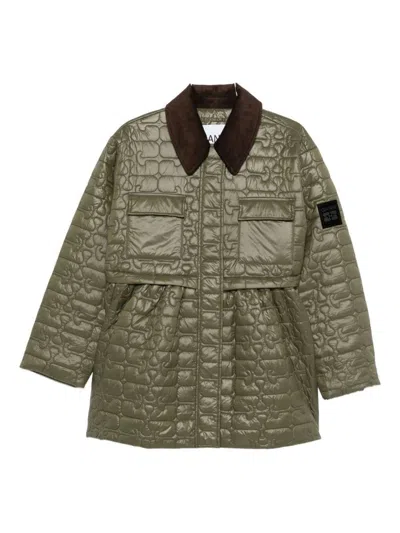 GANNI GANNI RECYCLED NYLON QUILTED JACKET