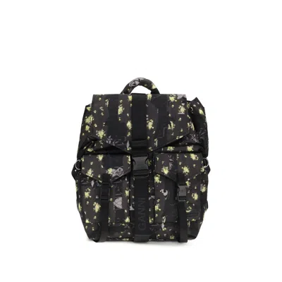Ganni Recycled Polyamide Women's Backpack In Multi