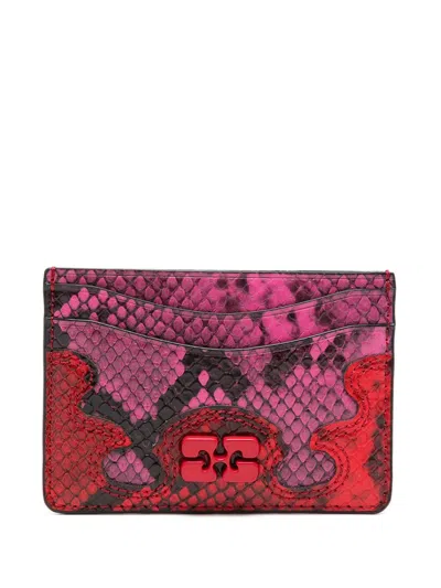 Ganni Recycled Polyester Polyurethane Holder In Pink