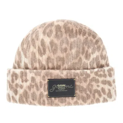 GANNI RECYCLED WOOL BLEND BEANIE HAT