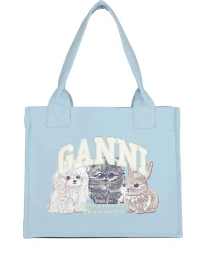 Ganni Recylced-cotton Tote Bag