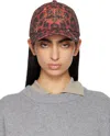 Ganni Baseballkappe Mit Leoparden-print In 474 Racing Red