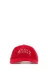 Ganni Washed Cotton Canvas Cap Embroidery