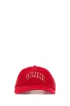 Ganni Washed Cotton Canvas Cap Embroidery