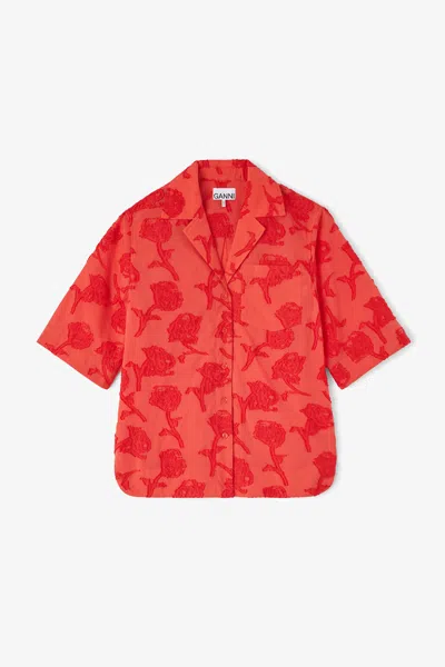 Ganni Red Shirt