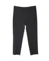 Ganni Regular Fit Cropped Trousers In Black Viscose In Black