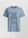 Ganni Future Basic Jersey Bunny Relaxed T-shirt Soft Chambray