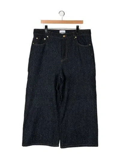 Pre-owned Ganni Relaxed Fit Jeans In Black
