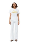 Ganni Love Short-sleeve T-shirt In Bright White