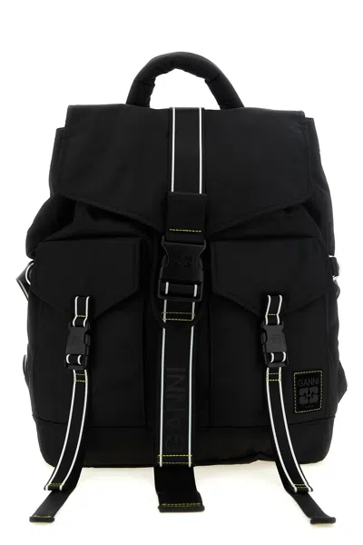 Ganni Backpack Woman In Black