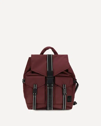 Ganni Re-tech Backpack In Burgundy