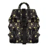 Ganni Re-tech Black Washed-effect Backpack In Black