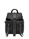 Ganni Black Polyamide Polyurethane Backpack In Black