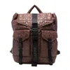 Ganni Tech Quilted Backpack Polyamide Top Handle In Red