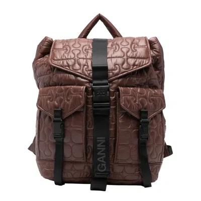 GANNI RE-TECH QUILTED BACKPACK