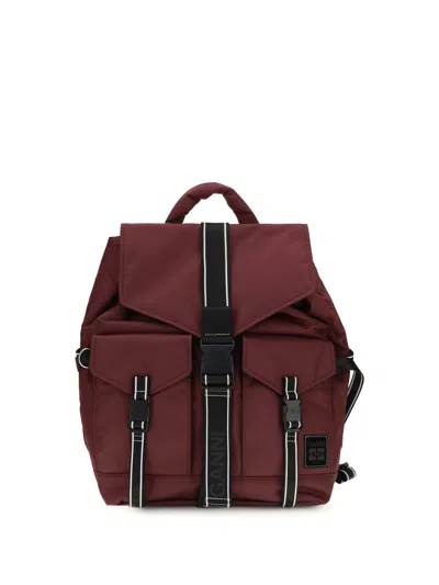 Ganni Re-tech Recycled Polyamide Backpack In Burgundy