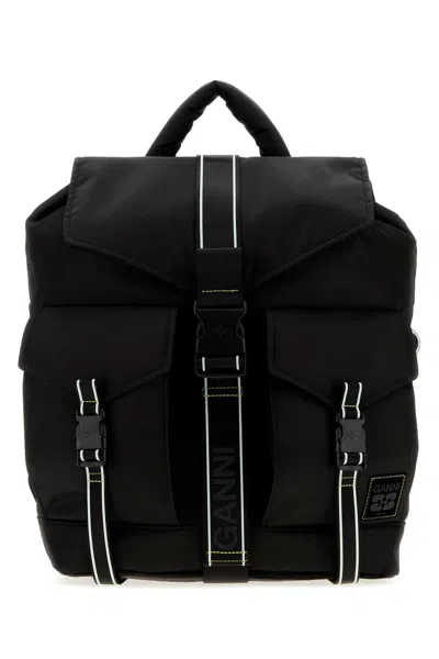 Ganni Re-tech Sport Backpack In Black