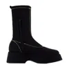Ganni Retro Flatform Ankle Boots In Black