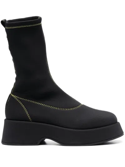 GANNI RETRO FLATFORM ANKLE BOOTS