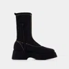Ganni Retro Flatform Sockboot In Black