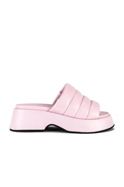 GANNI RETRO POOL FLATFORM IN PALE LILAC