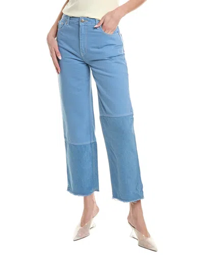 GANNI REWORKED FOREVER BLUE HIGH WAISTED CROP JEAN