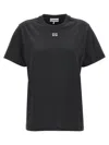 Ganni Womens Phantom Crystal-embellished Organic-cotton T-shirt
