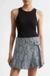 Ganni 'tank Top With Rhinestone Logo In Black