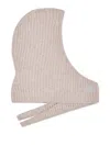 Ganni Beige Wool Mix Balaclava In Neutral