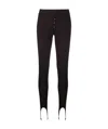 Ganni Rib-knit Leggings In Black