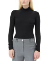 Ganni Rib Rhinestone Top In Black