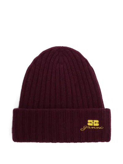 GANNI RIBBED BEANIE